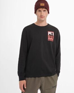 Фото вещи Timberland Signal Ridge Back Graphic Лонгслив (TH7208) Мужское цвет - Чёрный материал - Хлопок