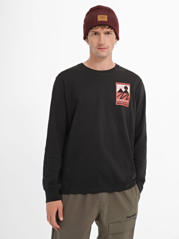 Timberland Signal Ridge Back Graphic Лонгслив (TH7208) Мужское цвет - Чёрный материал - Хлопок Фото вещи Timberland Signal Ridge Back Graphic Лонгслив (TH7208) Мужское цвет - Чёрный материал - Хлопок