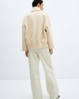 Фото вещи MANGO Pop Бомбер (MNO490) Женское, цвет - Бежевый, материал - Полиэстер