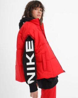 Фото вещи NIKE Sportswear Classic Therma-FIT Жилет с утеплителем (6T1698) Женское, цвет - Красный, материал - Полиэстер