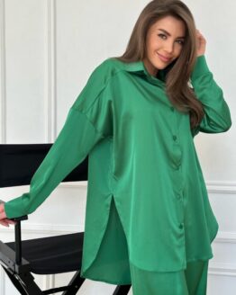 Фото вещи ISSA Plus Костюм (13782_green) Женское, цвет - Зелёный, материал - Шелк