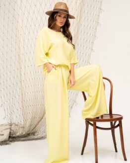 Фото вещи ISSA Plus Костюм (13883_yellow) Женское, цвет - Жёлтый, материал - Лён