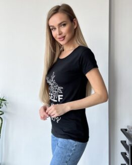 Фото вещи ISSA Plus Футболка (WN20-422_black) Женское, цвет - Чёрный, материал - Хлопок