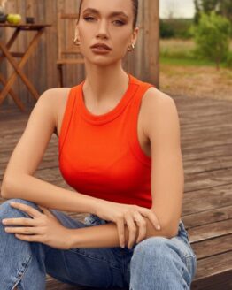 Фото вещи Gepur Майка (42238) Женское цвет - Оранжевый материал - Полиэстер