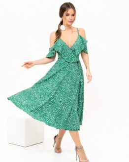 Фото вещи ISSA Plus Сарафан (13904_green) Женское, цвет - Зелёный, материал - Полиэстер