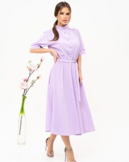 Фото вещи ISSA Plus Платье миди (13909_lilac) Женское, цвет - Сиреневый, материал - Полиэстер