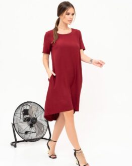 Фото вещи ISSA Plus Платье мини (13908_burgundy) Женское, цвет - Бордовый, материал - Полиэстер