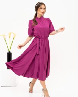 Фото вещи ISSA Plus Платье миди (13909_purple) Женское, цвет - Фиолетовый, материал - Полиэстер