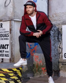 Фото вещи ISSA Plus Спортивный костюм (GN-442_blackburgundy) Мужское, цвет - Чёрный, материал - Текстиль