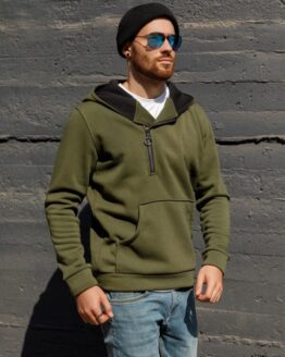 Фото вещи ISSA Plus Худи (GN-447_hacks) Мужское, цвет - Хаки, материал - Текстиль