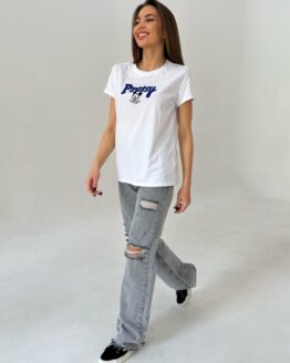 Фото вещи ISSA Plus Футболка (WN20-449_white) Женское, цвет - Белый, материал - Хлопок/акрил