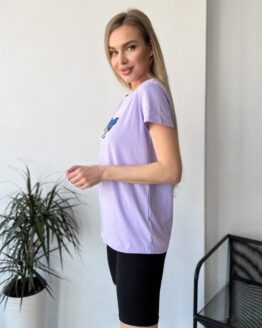 Фото вещи ISSA Plus Футболка (WN20-449_lilac) Женское, цвет - Сиреневый, материал - Хлопок/вискоза