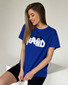 Фото вещи ISSA Plus Футболка (WN20-459_blue) Женское, цвет - Синий, материал - Хлопок/вискоза