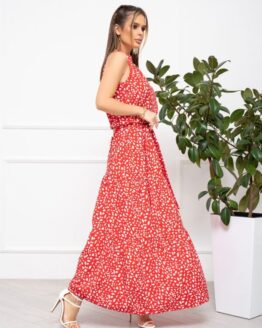 Фото вещи ISSA Plus Платье макси (SA-465_red) Женское, цвет - Красный, материал - Полиэстер