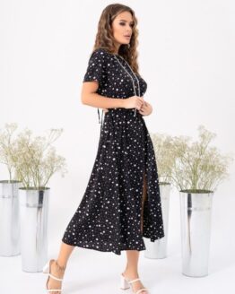 Фото вещи ISSA Plus Платье миди (14029_black) Женское, цвет - Чёрный, материал - Полиэстер