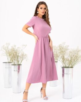 Фото вещи ISSA Plus Платье миди (14031_pink) Женское, цвет - Розовый, материал - Полиэстер