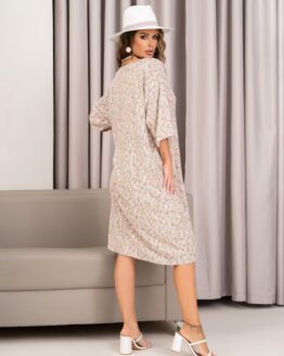 Фото вещи ISSA Plus Платье миди (14000_beige) Женское, цвет - Бежевый, материал - Полиэстер