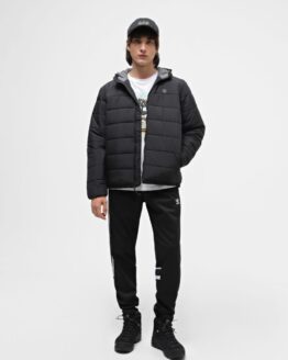 Фото вещи Timberland Garfield Mid Weight Hooded Puffer Jacket Демисезонная куртка (TH7168) Мужское, цвет - Чёрный, материал - Нейлон