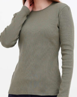 Фото вещи Chikiss Лонгслив (CVS200-016) Женское цвет - Хаки материал - Хлопок