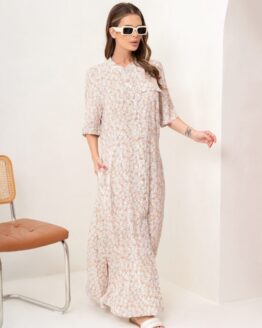 Фото вещи ISSA Plus Платье макси (14076_beige) Женское, цвет - Бежевый, материал - Хлопок