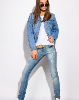 Фото вещи Куртка женская джинсовая 120PFANG807 (Голубой)(S)
