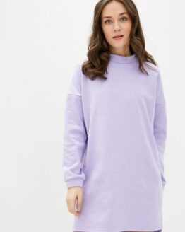 Фото вещи ISSA Plus Платье мини (12221_lilac) Женское, цвет - Сиреневый, материал - Хлопок