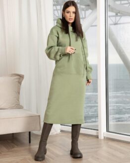 Фото вещи ISSA Plus Платье миди (12974_mint) Женское, цвет - Мятный, материал - Хлопок