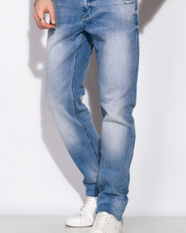Фото вещи Потертые джинсы 120PFANG015 (Синий)(34)