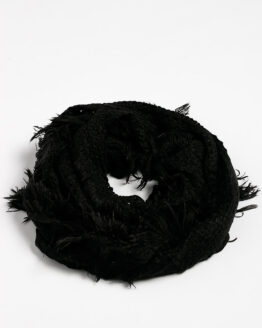 Фото вещи Вязаный женский шарф 120PROS005 (Черный)()