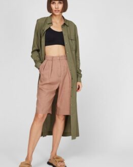 Фото вещи Женские коричневые льняные шорты WWSHO 005 Коричневый XS PRPY PWWVSOUA 0005