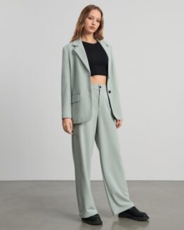Фото вещи Штани wide leg - блідо-зелений