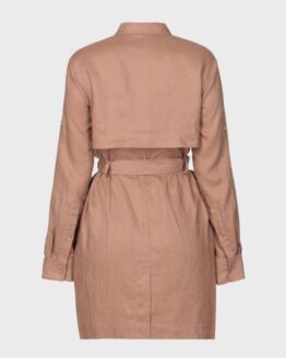 Фото вещи Женское коричневое льняное платье Коричневый L PRPY PWWVDRUA 0006