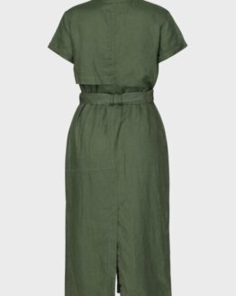 Фото вещи Женское зеленое льняное платье Зеленый S PRPY PWWVDRUA 0007