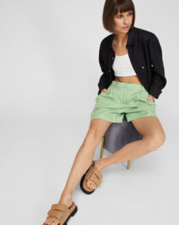 Фото вещи Женские мятные льняные шорты WWSHO 004 Ментоловый S PRPY PWWVSOUA 0004