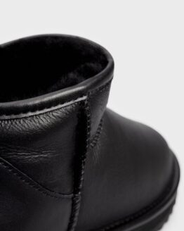 Фото вещи Женские черные кожаные угги Черный 38 PRPY PRFAS0201W