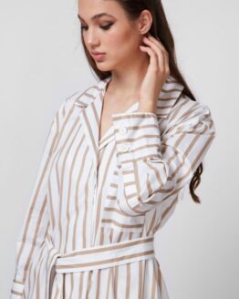 Фото вещи Женское платье в полоску Разноцветный 40 BOSS 50447726;262