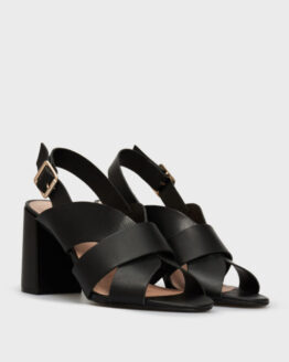 Фото вещи Женские черные кожаные босоножки Черный 41 Respect VK56-141169