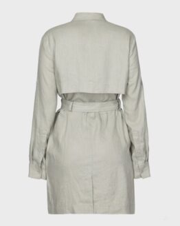 Фото вещи Женское оливковое льняное платье Оливковый S PRPY PWWVDRUA 0006