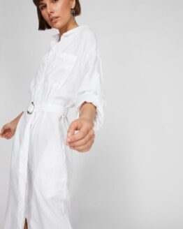 Фото вещи Женское белое льняное платье Белый S PRPY PWWVDRUA 0008