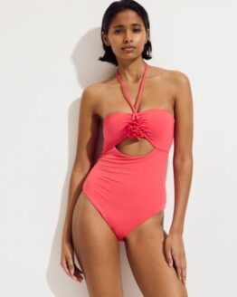 Фото вещи Reserved - Суцільний пляжний купальник - кораловий - 0866Y-32X