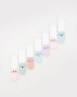 Фото вещи Reserved - Шкарпетки з котиком 7 шт. - білий - 100AN-00X