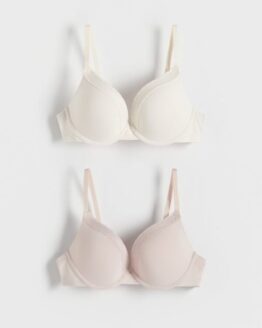 Фото вещи Reserved - Бавовняний бюстгальтер пуш-ап, 2 шт. - кремовий - 1172Y-01X
