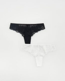 Фото вещи Reserved - Труси-танга, 2 штук - чорний - 1385Y-99X