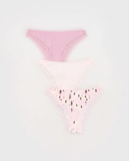 Фото вещи Reserved - Труси бразилiани 3 шт. - рожевий - 1470Y-30X