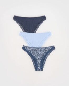 Фото вещи Reserved - Труси бразилiани 3 шт. - індиго - 1470Y-57X