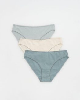 Фото вещи Reserved - Бавовняні трусики, 3 штук - steel blue - 1475Y-95X