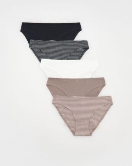 Фото вещи Reserved - Бавовняні труси бікіні 5 шт. - чорний - 1489Y-99X