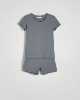 Фото вещи Reserved - Віскозна піжама з двох частин - антрацитовий - 1682Y-86X