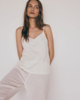 Фото вещи Reserved - Піжамний комплект з двох частин - кремовий - 1712Y-01X