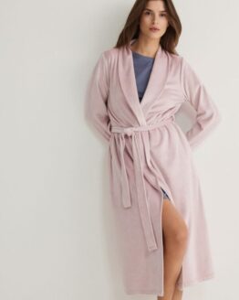 Фото вещи Reserved - Велюровий халат - рожевий - 1734Y-30X